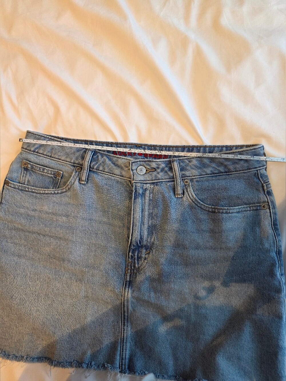 Lucky Brand Light Blue Jean Mini Skirt